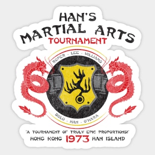 Han's Martial Arts Tournament Lts Worn Sticker